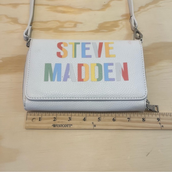 STEVE MADDEN WHITE BLAURIE CROSS BODY PURSE - Picture 5 of 12
